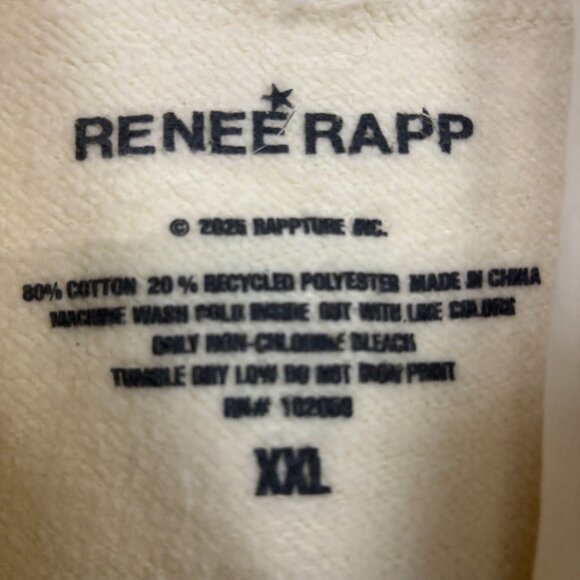 Renee Rapp Bite Me Tour Oversized Zip-Up Hoodie Size XXL - Picture 4 of 4